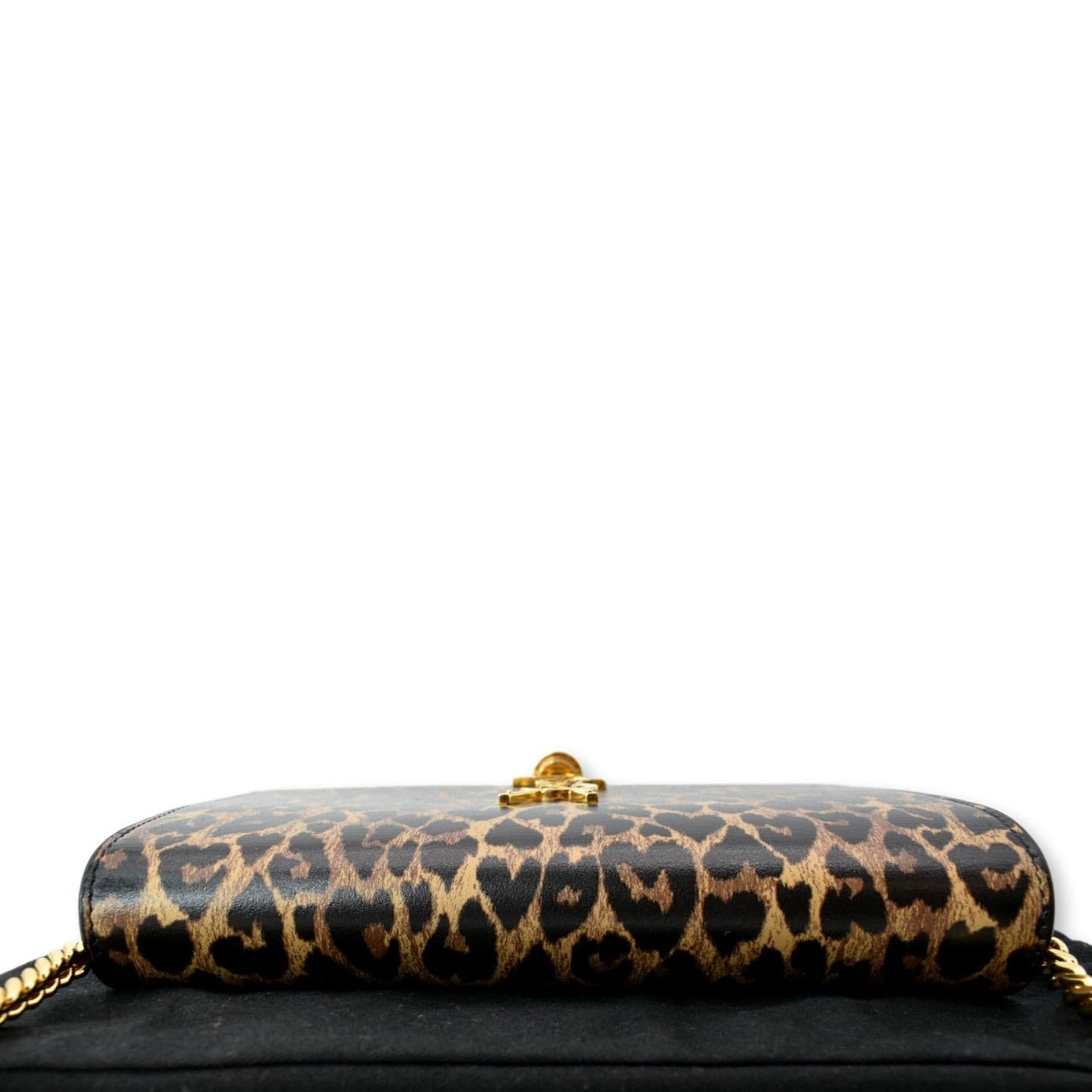 SAINT LAURENT Kate Monogram Leopard Print Shoulder Bag Black - New Year Deals