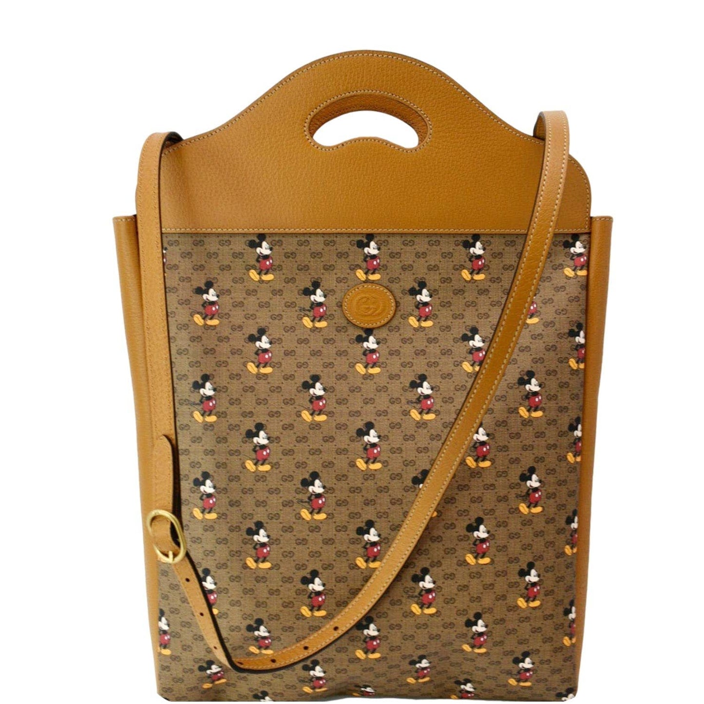 GUCCI Disney Mickey Mo GG Supreme Canvas Crossbody Bag Beige 603937