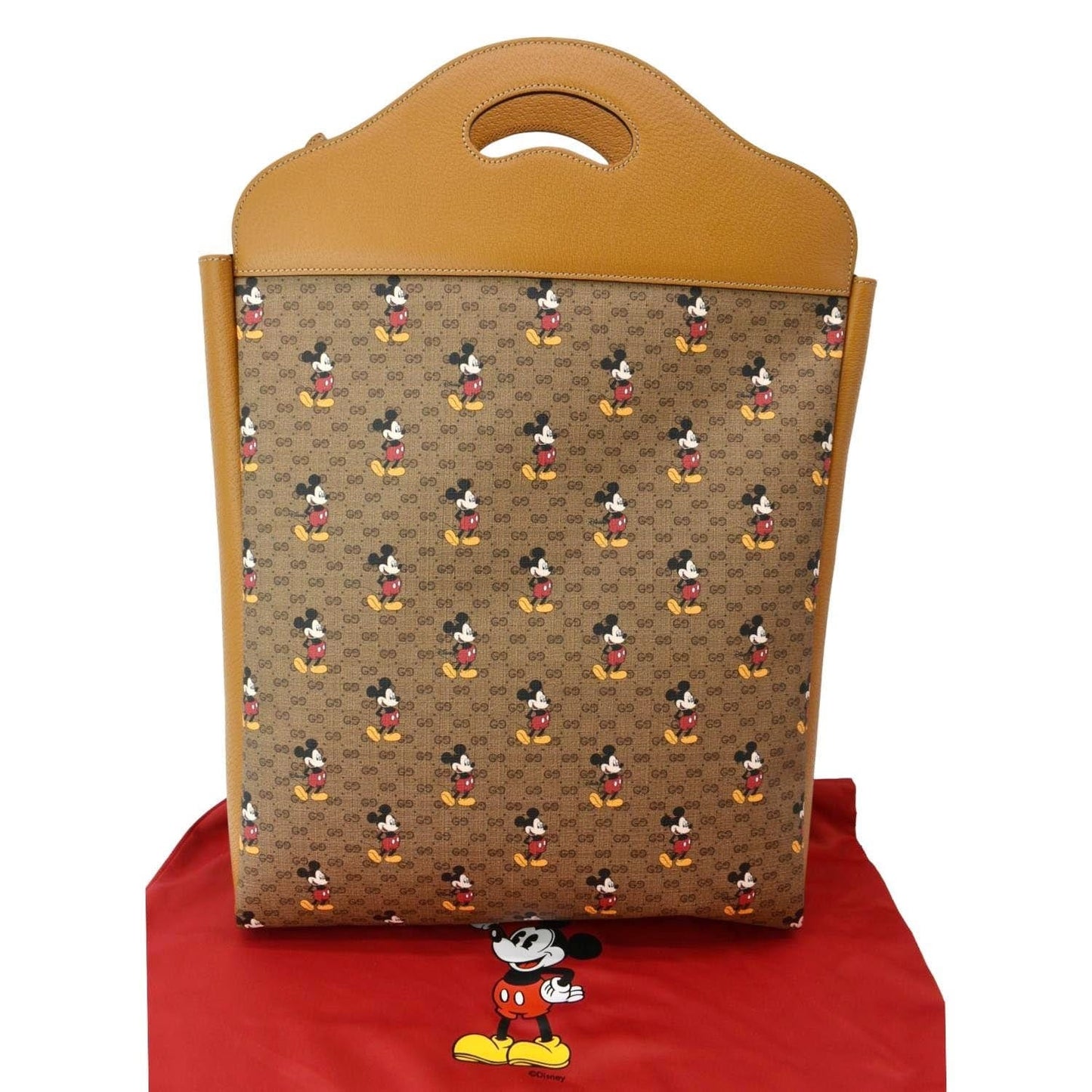 GUCCI Disney Mickey Mo GG Supreme Canvas Crossbody Bag Beige 603937