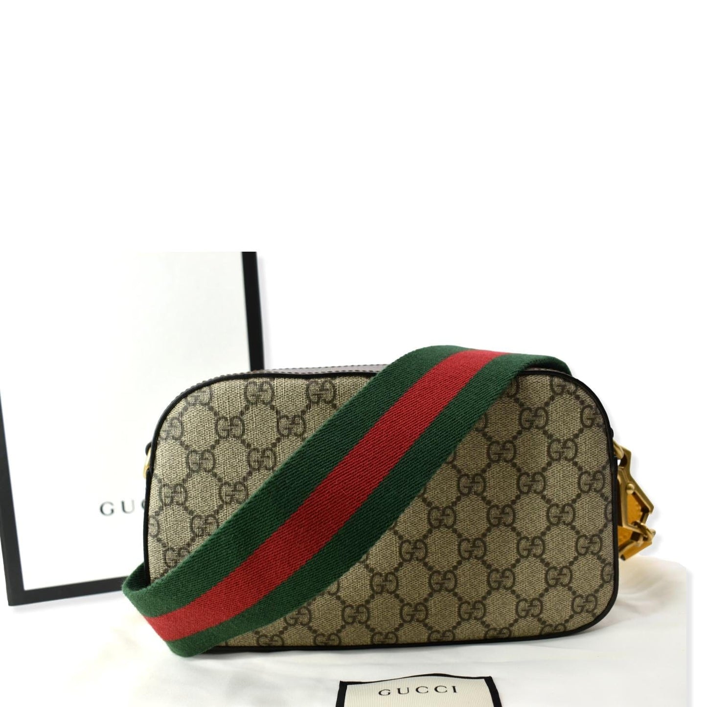 GUCCI Neo GG Supreme Canvas Messenger Bag Beige 476466
