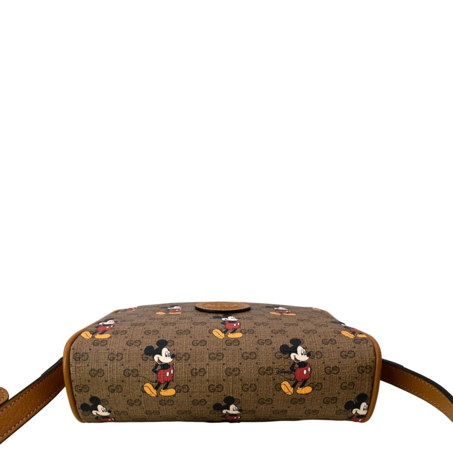GUCCI x Disney Mickey Mo GG Supreme Coated Canvas Crossbody Bag Brown 602536