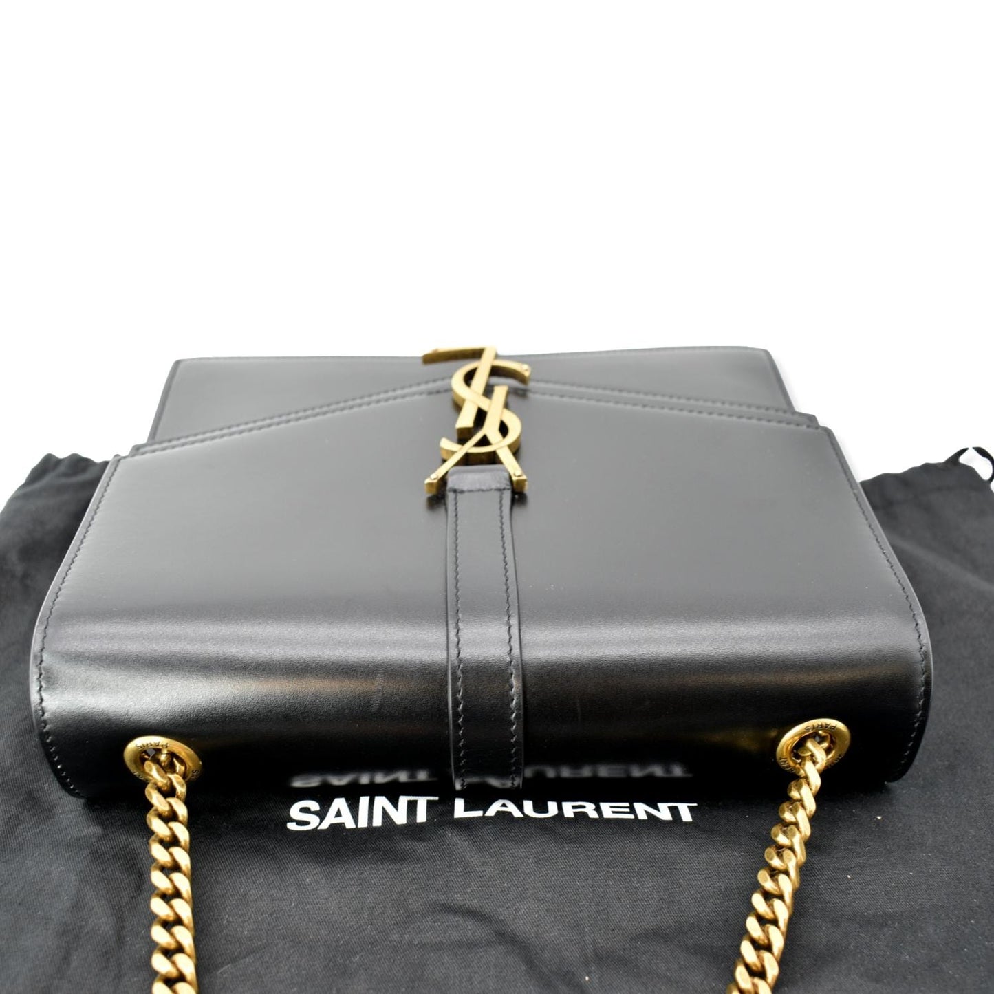 SAINT LAURENT Sulpice Medium Monogram Clasp Shoulder Bag Black