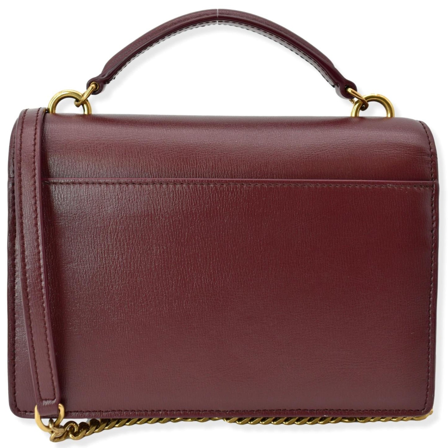 SAINT LAURENT Sunset Mini Leather Crossbody Bag Rouge Legion