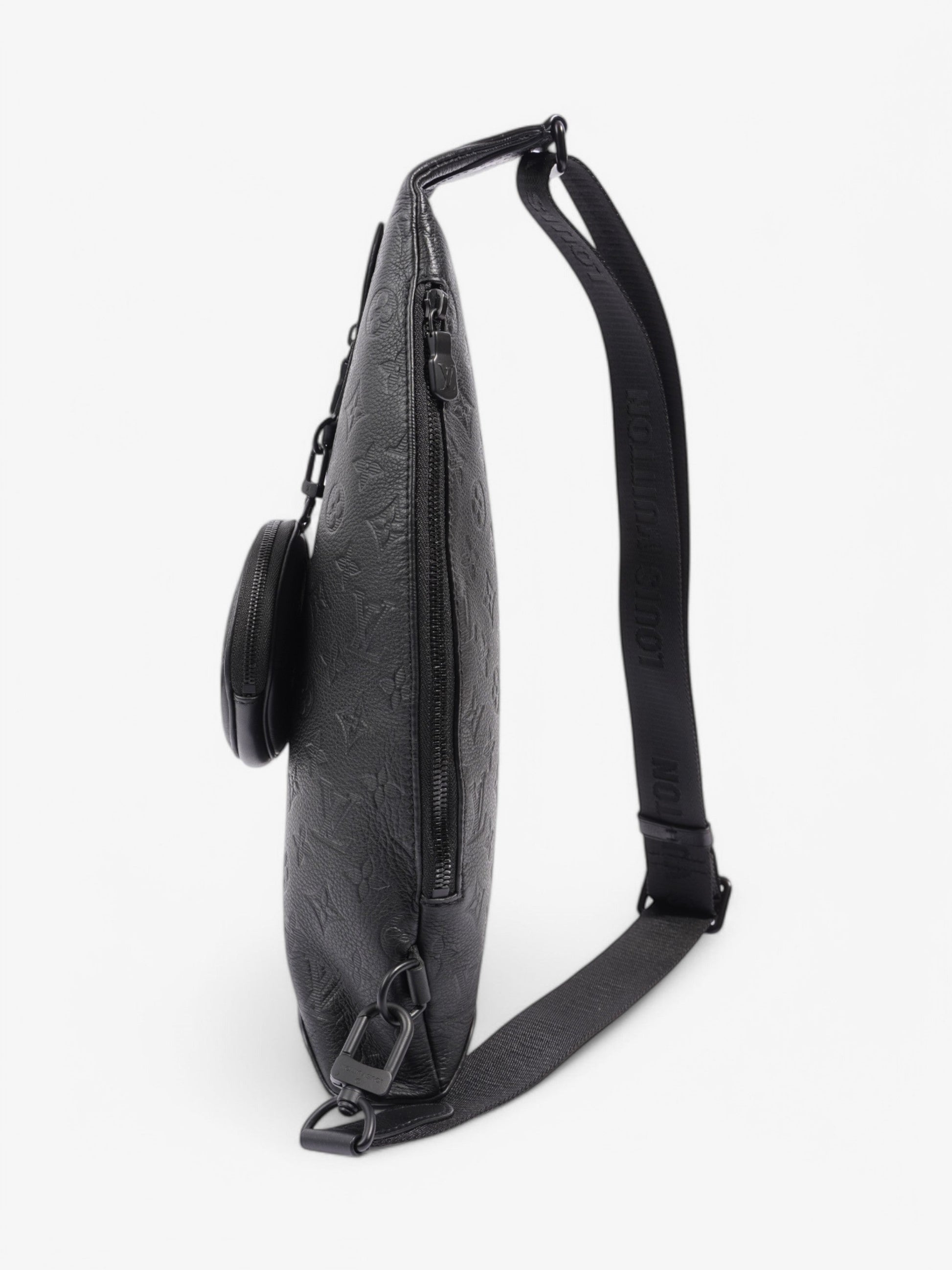 Louis Vuitton Duo sling Black Embossed Leather