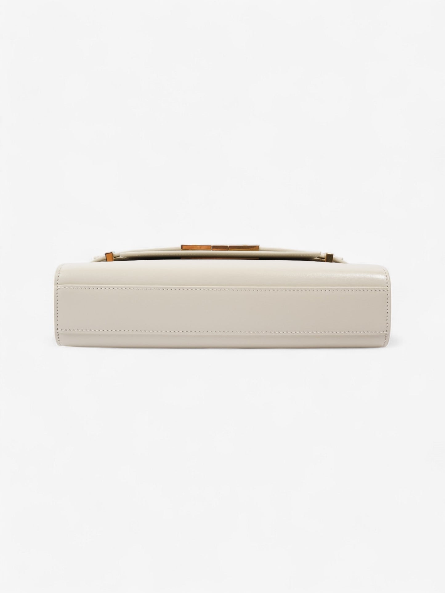 Saint Laurent Manhattan Blanc Calfskin Leather Small
