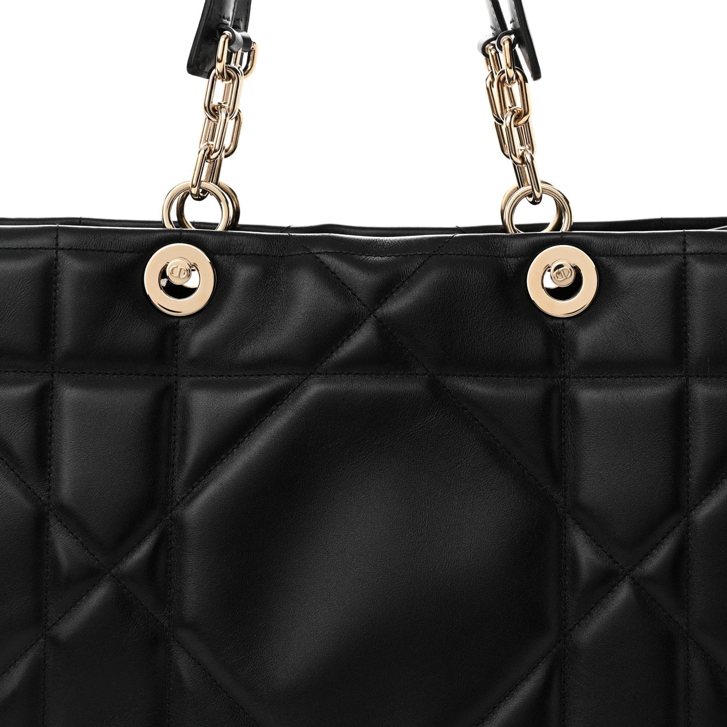 CHRISTIAN DIOR CALFSKIN ARCHICANNAGE ESSENTIAL LARGE TOTE BAG