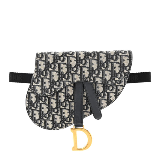 CHRISTIAN DIOR OBLIQUE SADDLE BELT BAG