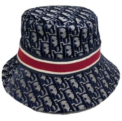 DIOR VELVET OBLIQUE LARGE BRIM BUCKET HAT