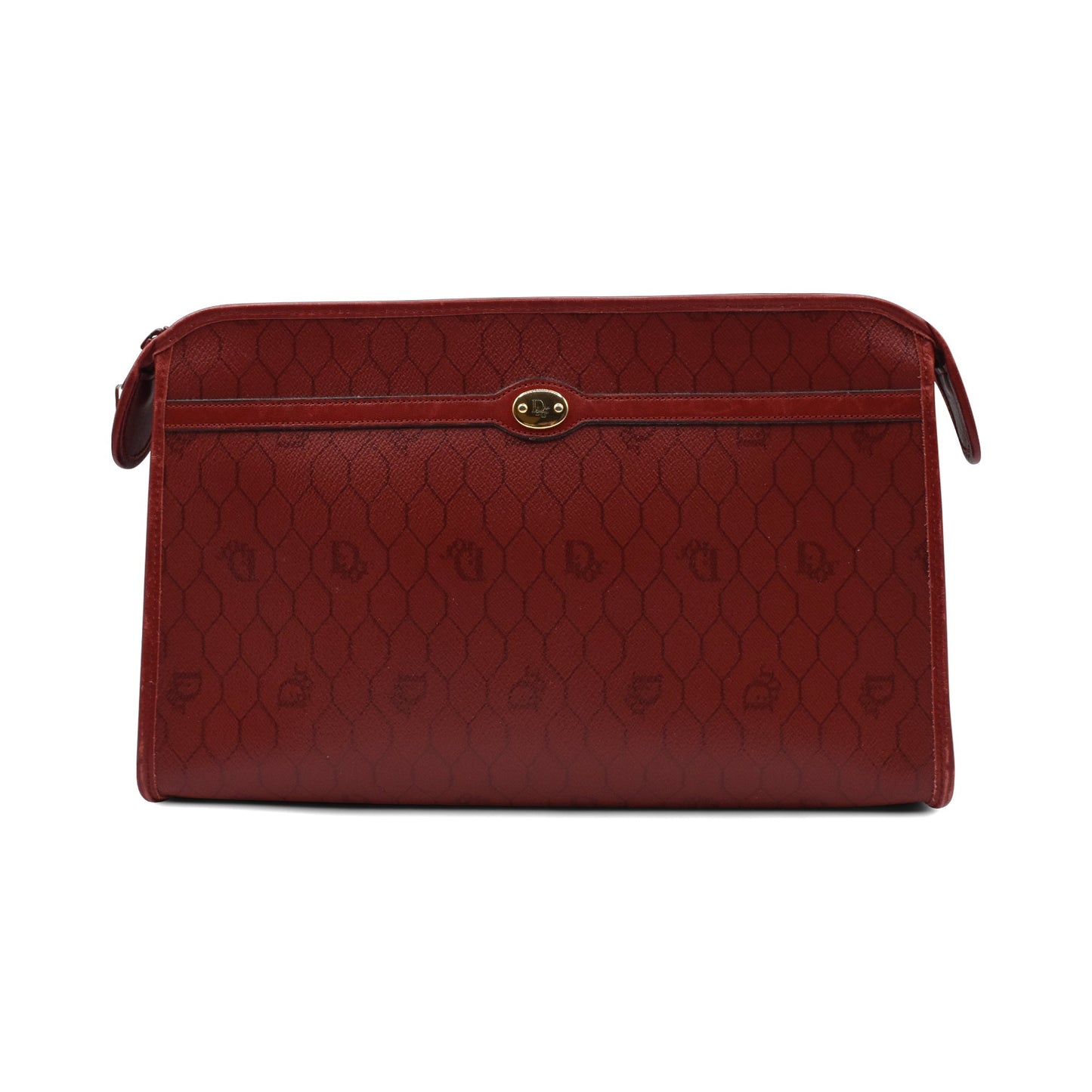 Dior Monogram Leather Canvas Clutch