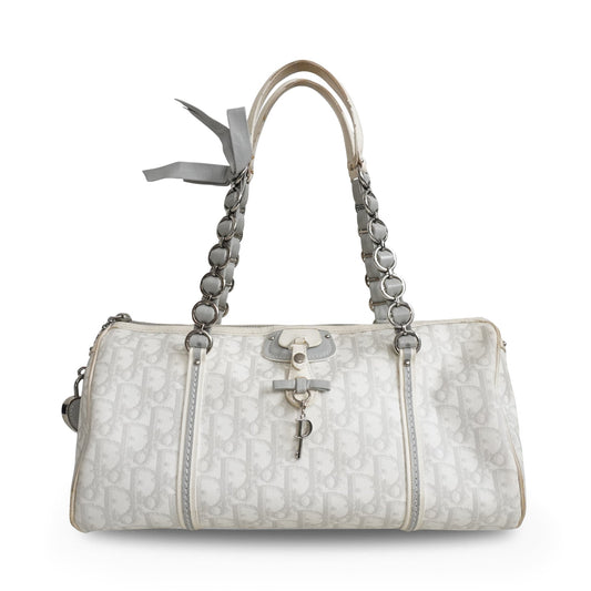 Dior Monogram Chain Leather Shoulder Bag