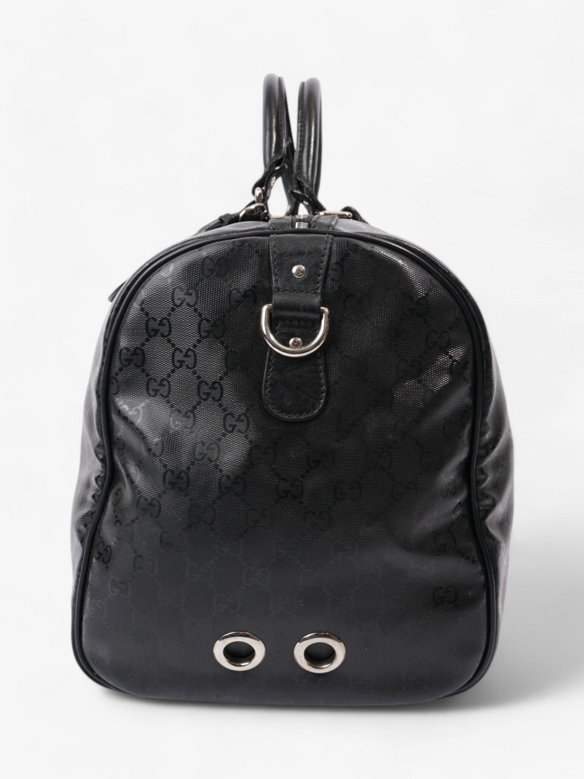 Gucci Fiat 500 Duffle Web Bag Black / Green / Red Canvas