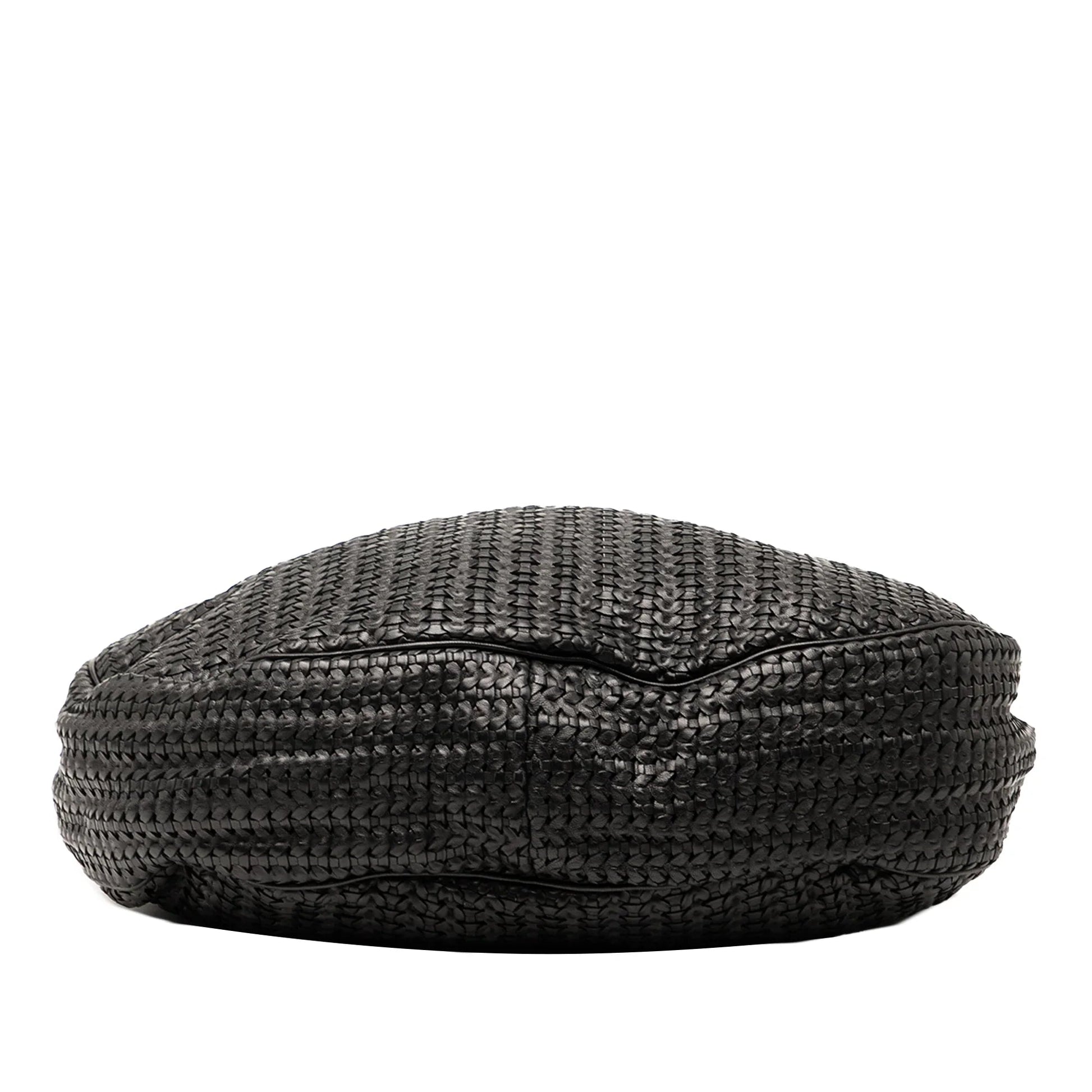 Black Dior Woven Lambskin Soft Lady Dior Hobo