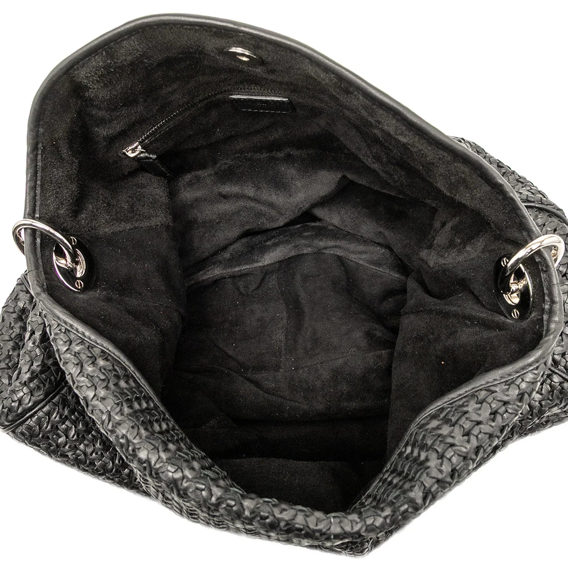Black Dior Woven Lambskin Soft Lady Dior Hobo