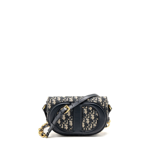 Dior Signature Crossbody Purse Oblique Canvas Navy