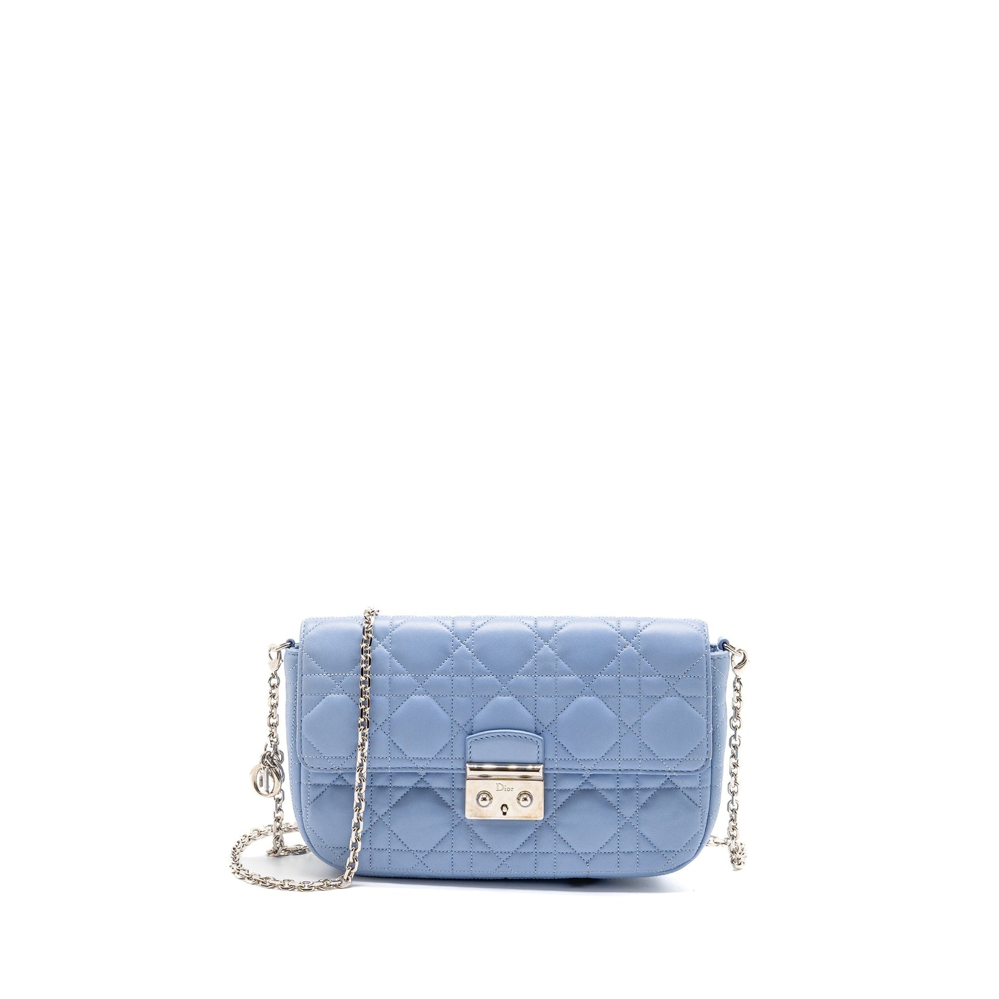 Dior Miss Dior Crossbody Purse Lambskin Light Blue
