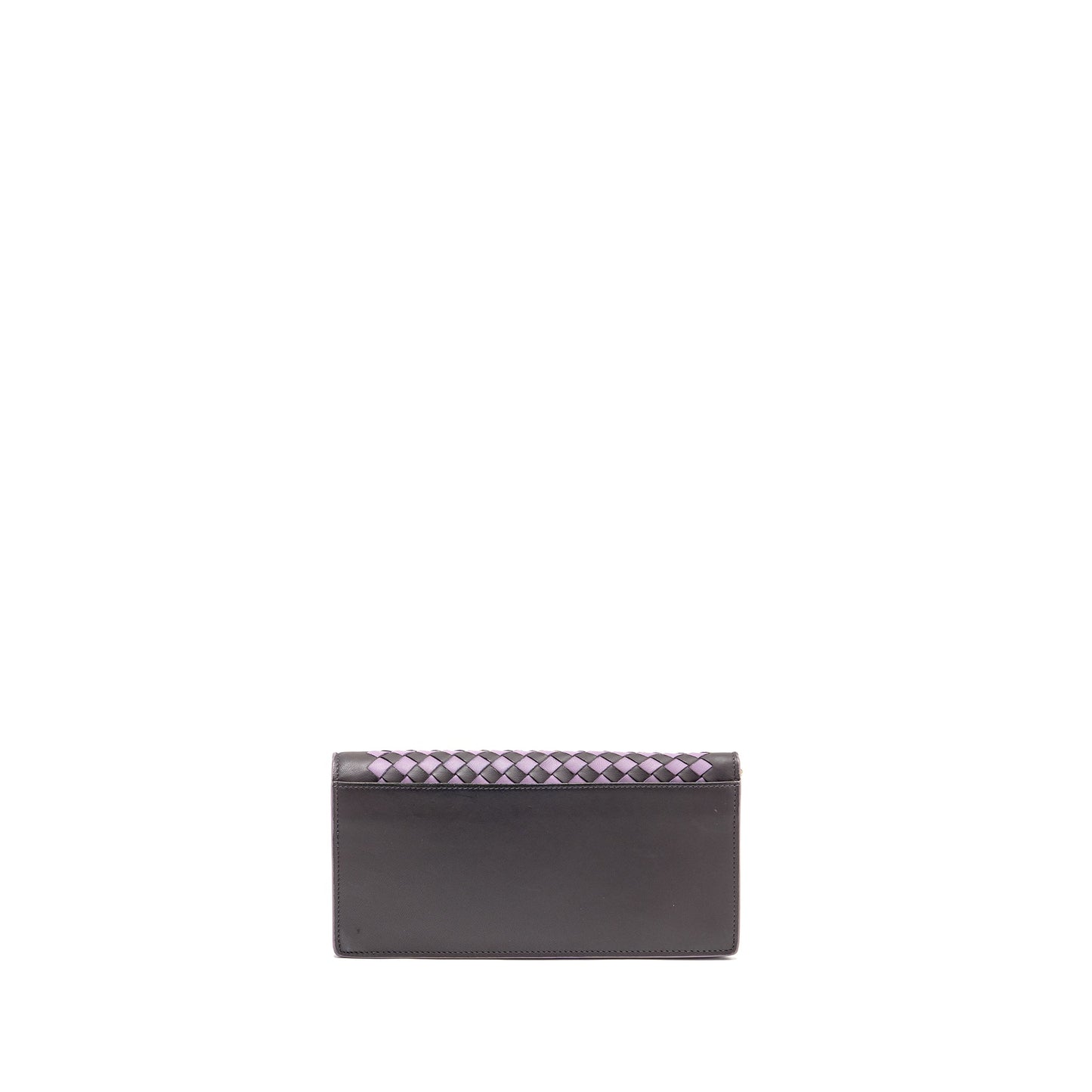 Bottega Veneta Intrecciato Wallet On Chain Leather Purple/Grey