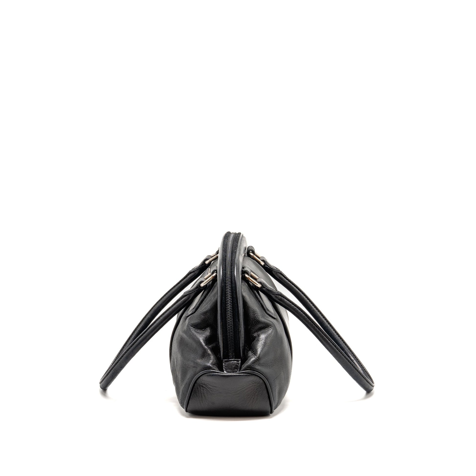 Prada top handle Dangle Purse leather black
