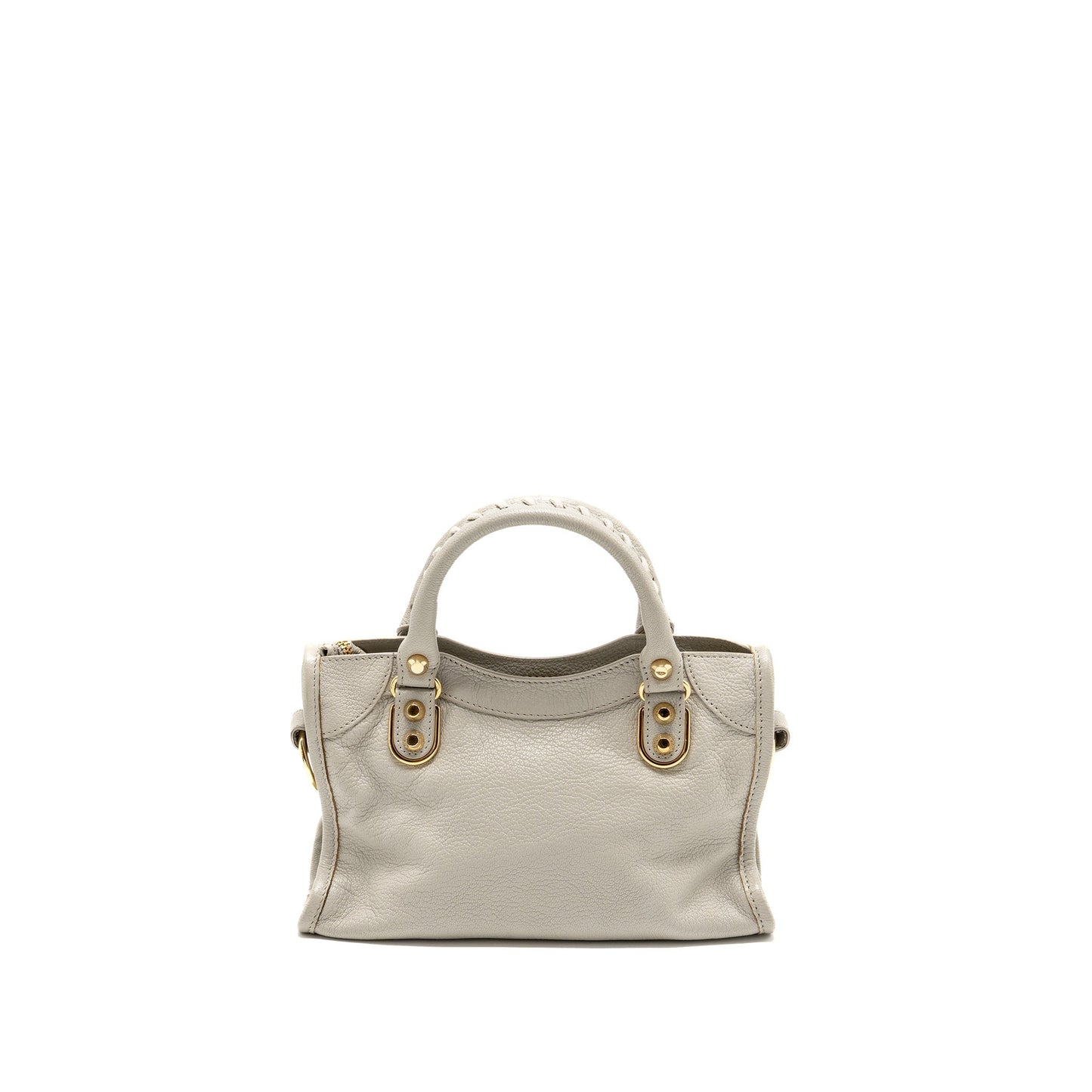 Balenciaga Mini City Purse Calfskin Light Grey