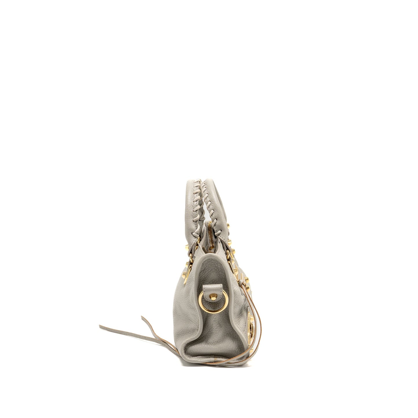 Balenciaga Mini City Purse Calfskin Light Grey