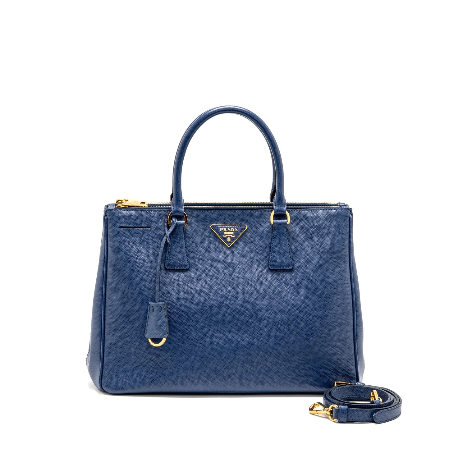Prada Large Saffiano Tote Purse Galleria Saffiano Leather Bluette
