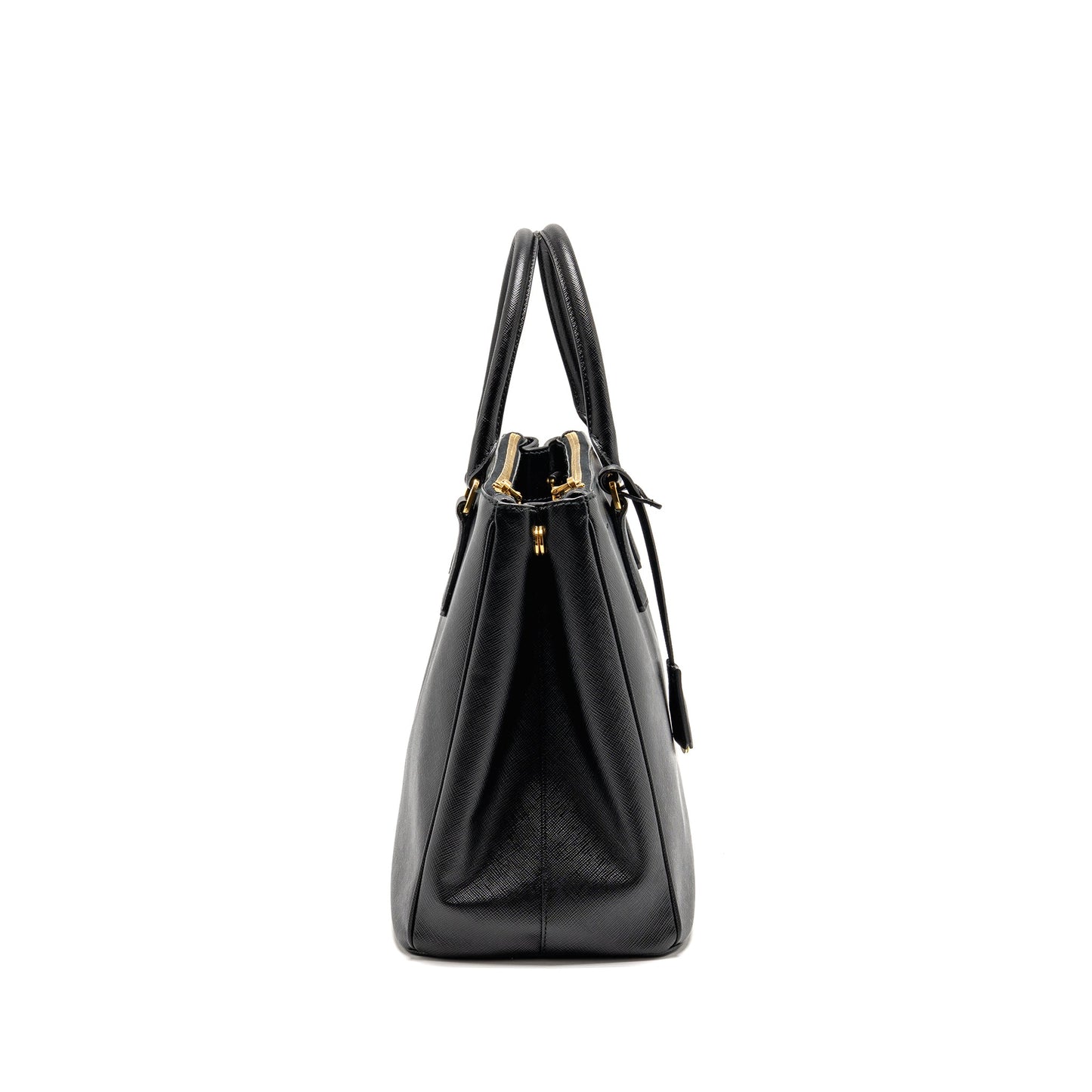 Prada Large Saffiano Tote Purse Leather Black