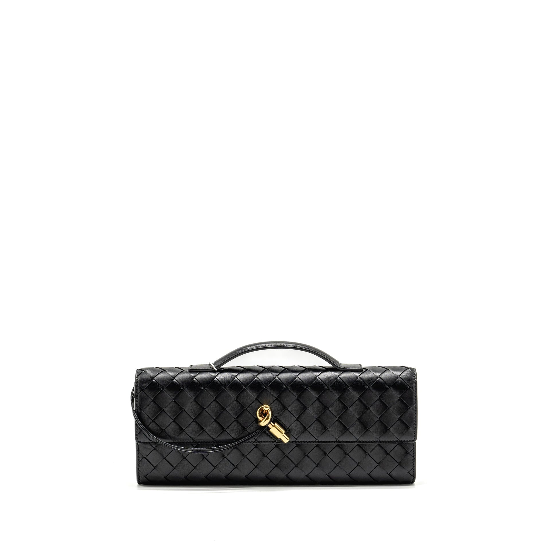 Bottega Veneta Andiamo Clutch lambskin black