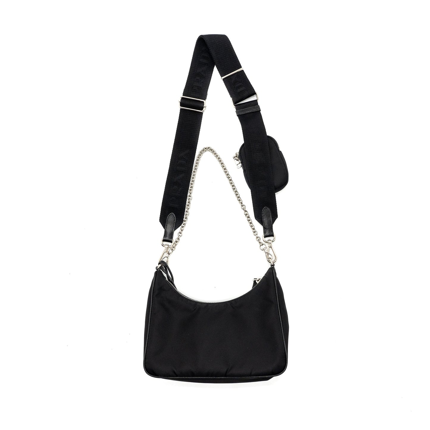 Prada re-edition 2005 re-nylon bag black SHW
