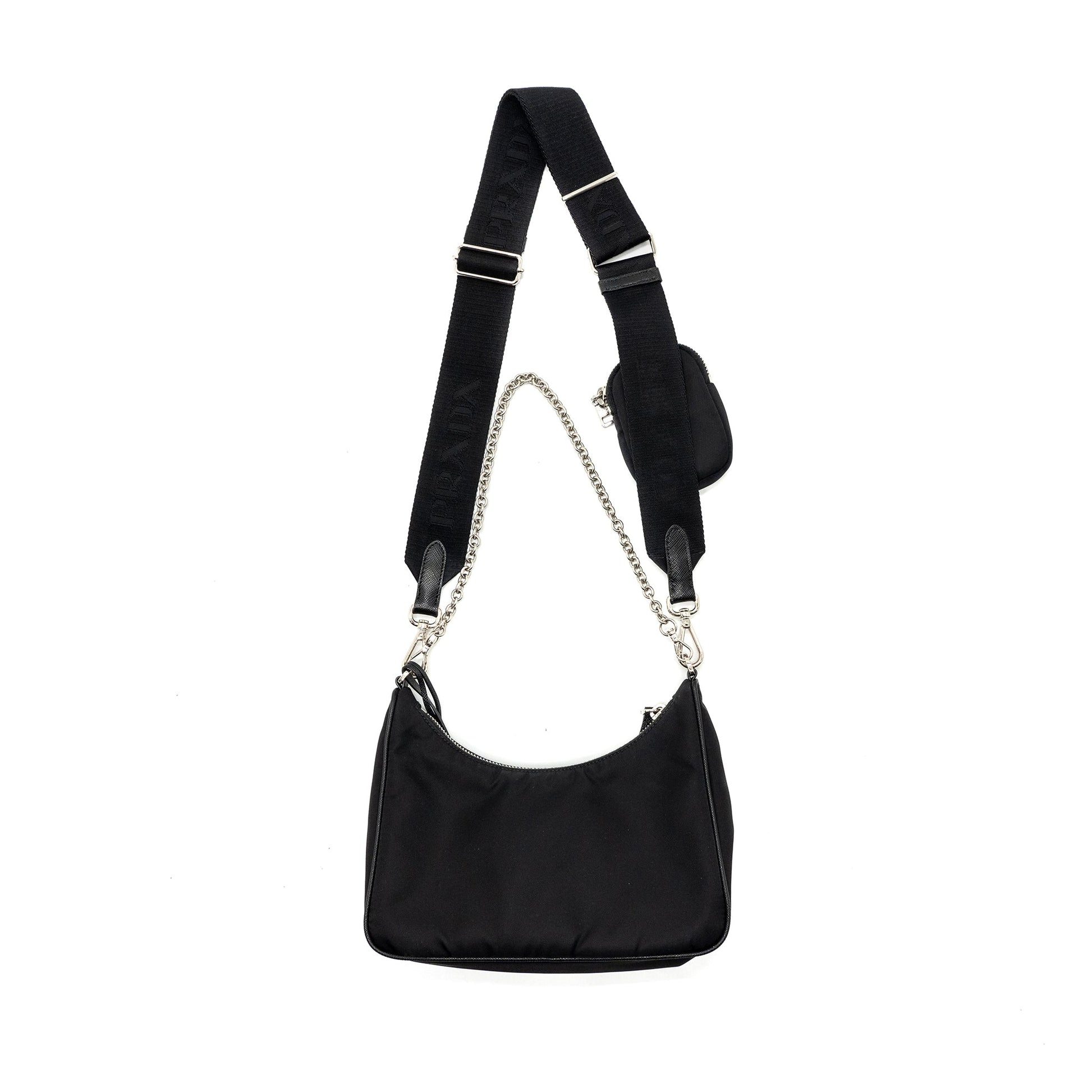 Prada re-edition 2005 re-nylon bag black SHW