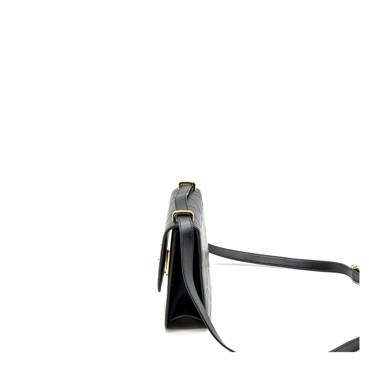 Prada Pattina in Pelle Calfskin Black GHW