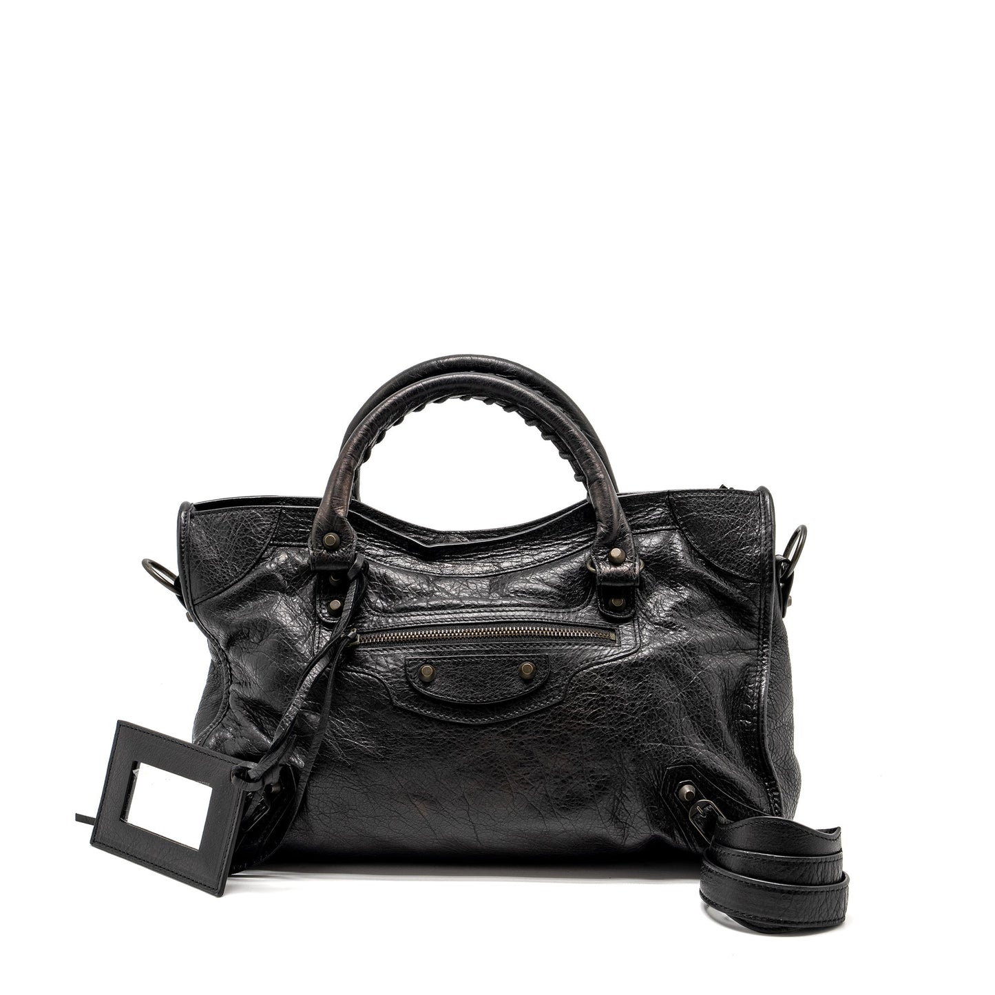 Balenciaga Giant City Purse Leather Black ruthenium Hardware