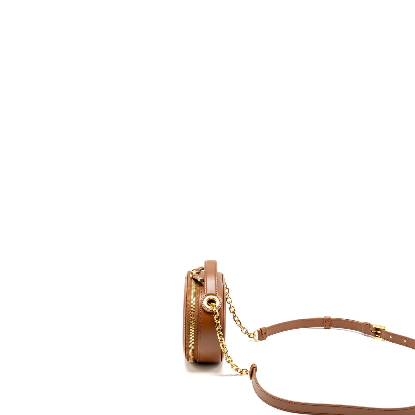 Dior Signature Pouch with Chain Calfskin Golden Saddle