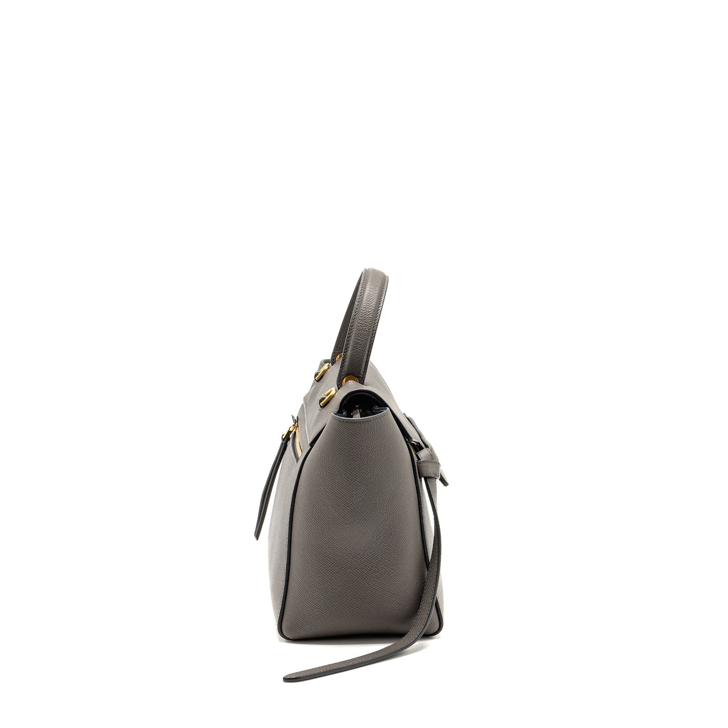 Luxury CELINE Micro Belt Bag Grained Calfskin Grey GHW