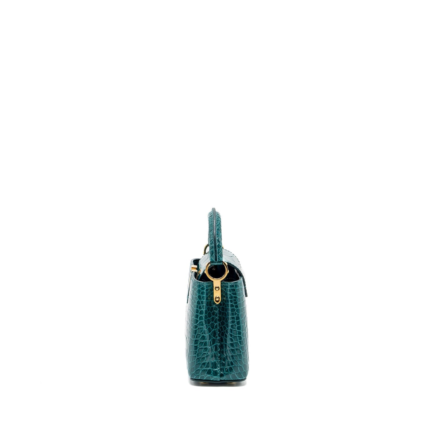 Louis Vuitton capucines Mini Crocodile Brillant Blue Canard GHW