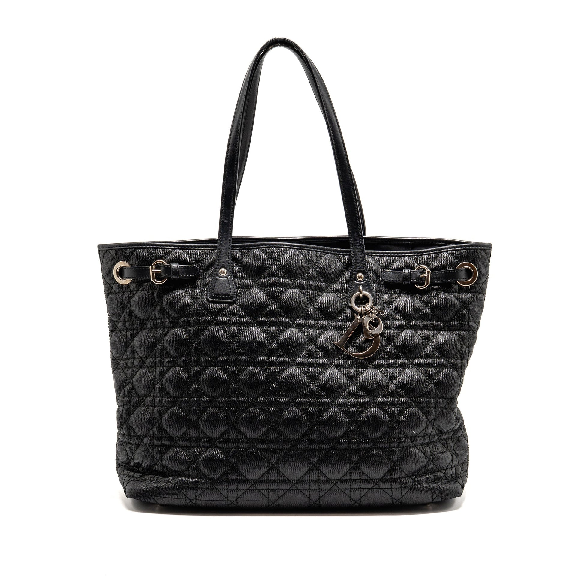 Dior Shopping Tote Purse Canvas Black
