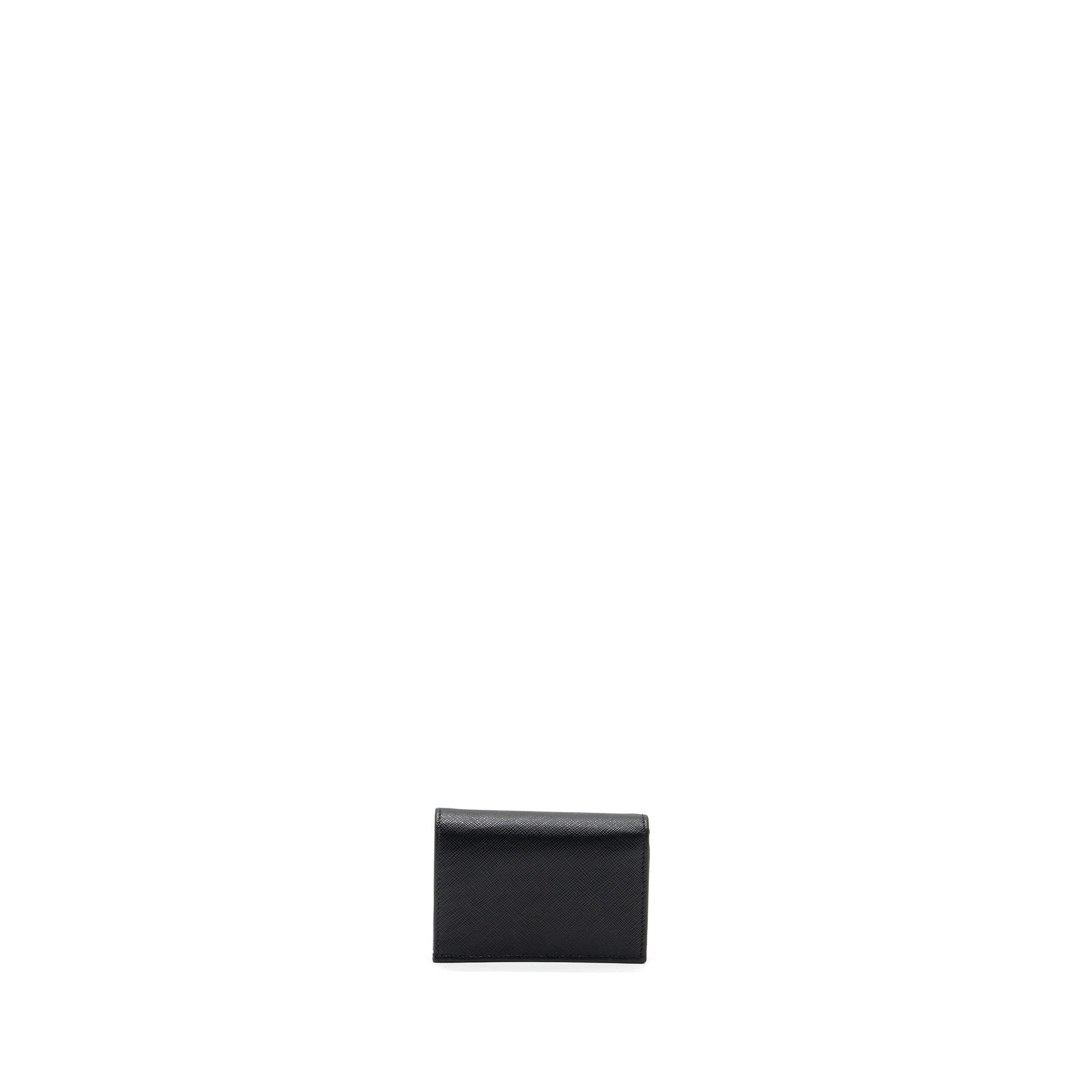 Prada saffiano wallet calfskin black SHW