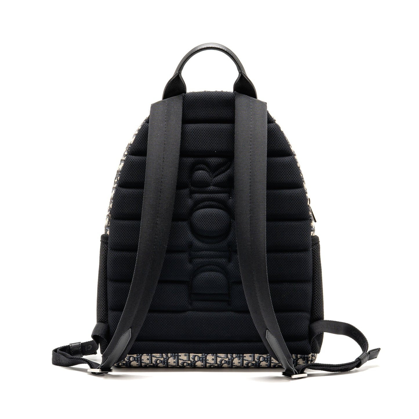 Dior menâs backpack dior oblique canvas / calfskin blue / black