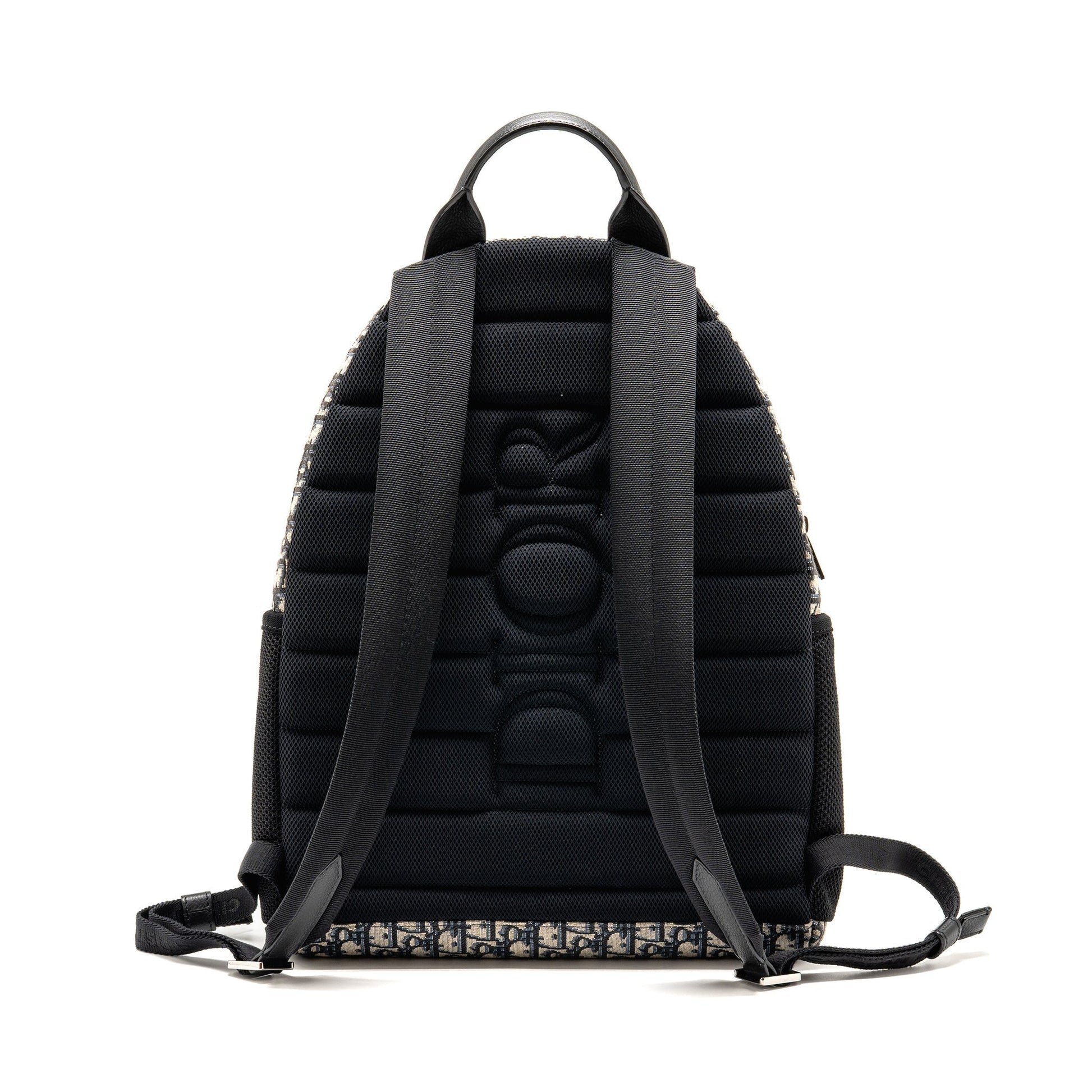 Dior menâs backpack dior oblique canvas / calfskin blue / black