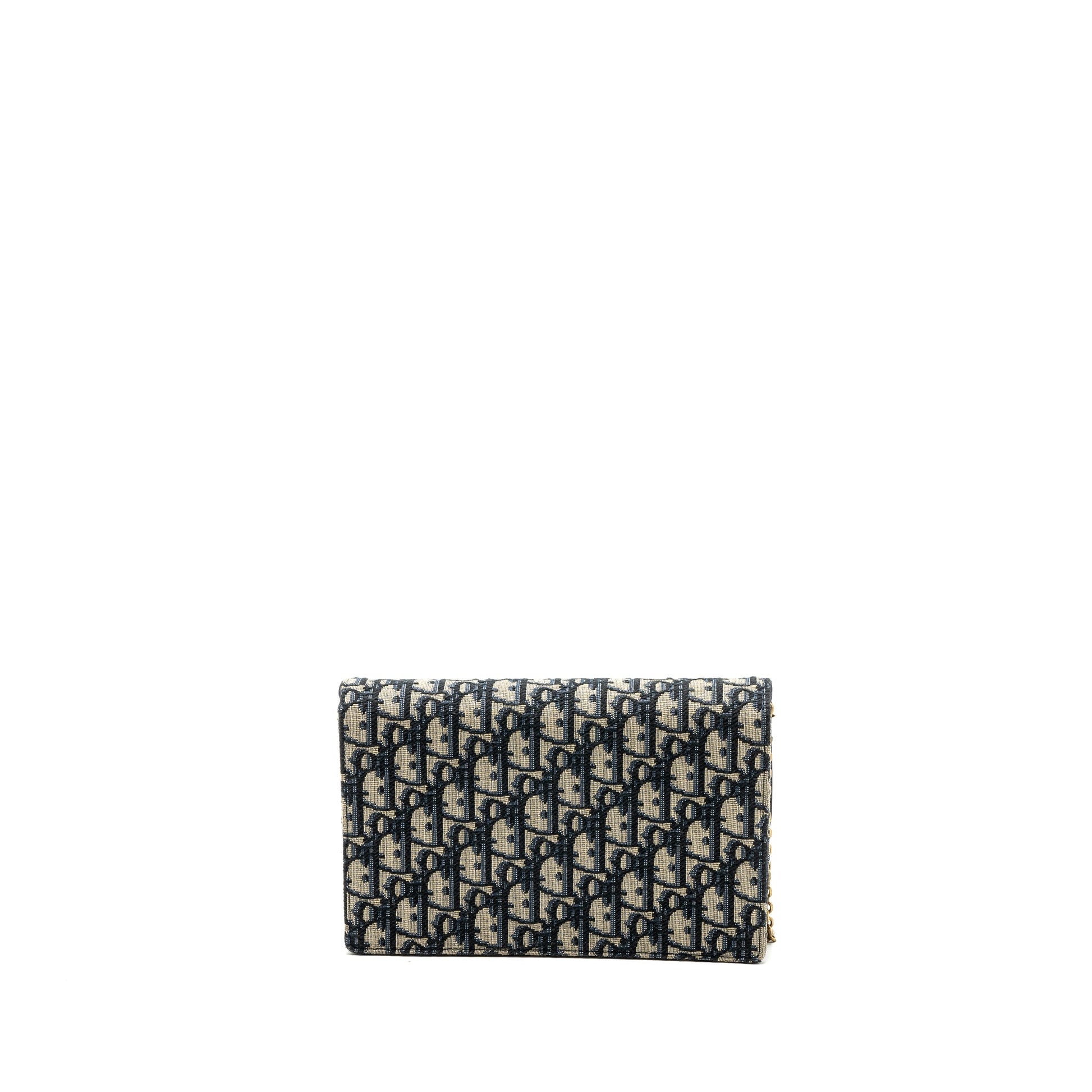 Dior Saddle Pouch With Chain Dior Oblique Jacquard blue