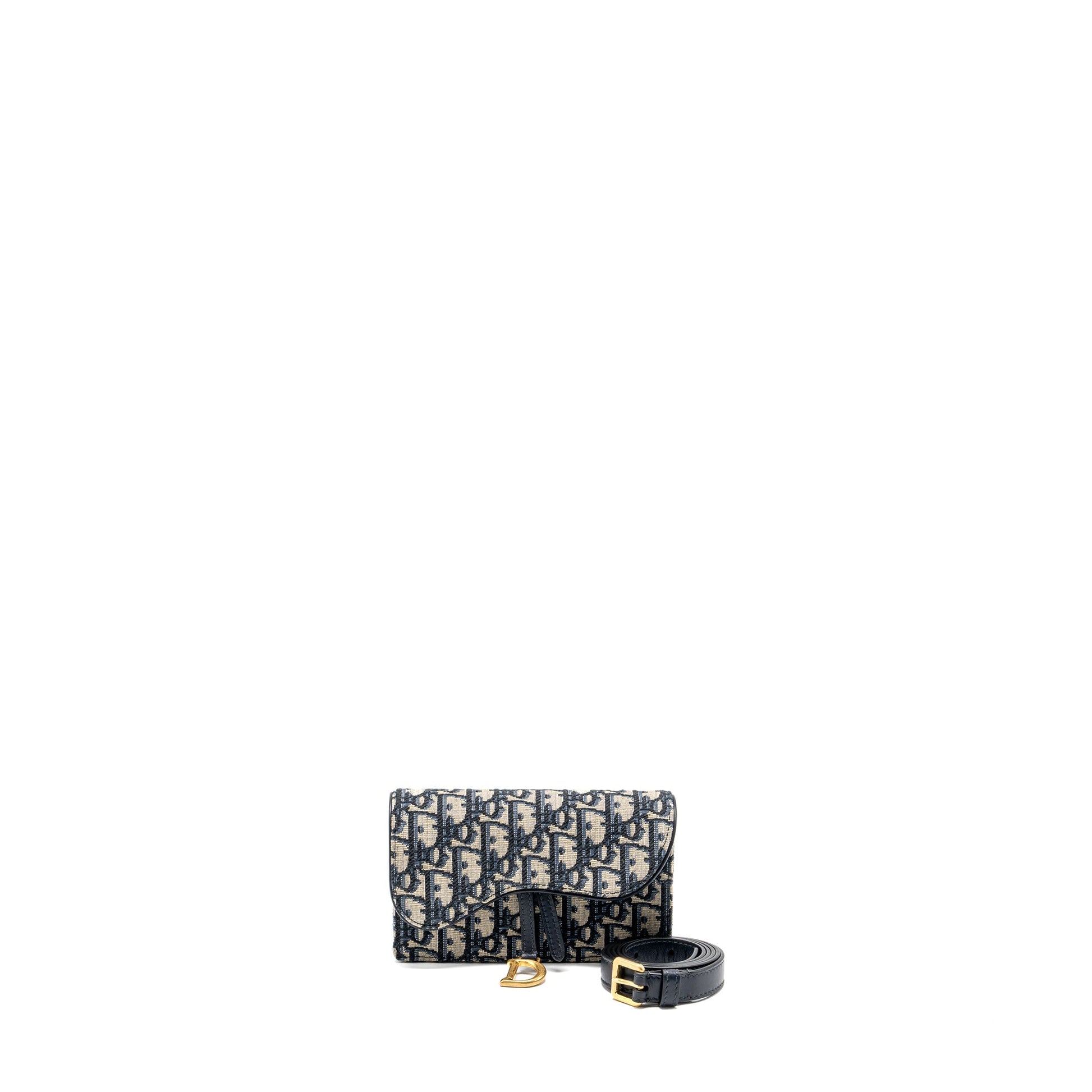 Dior Saddle Belt Pouch Dior Oblique Jacquard Blue