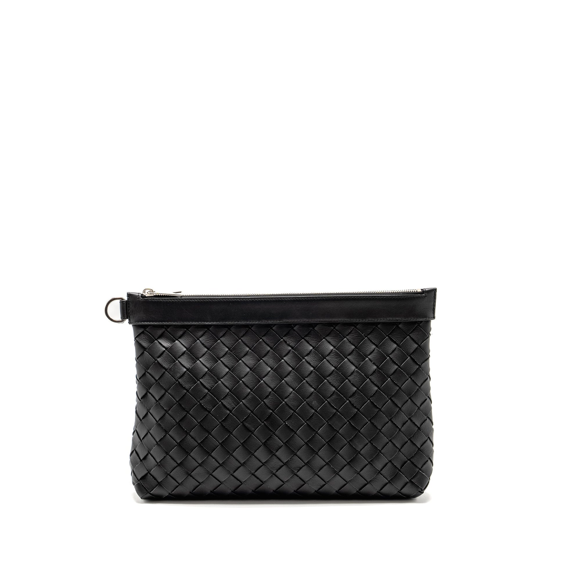 Bottega Veneta Intrecciato Pouch Calfskin Black