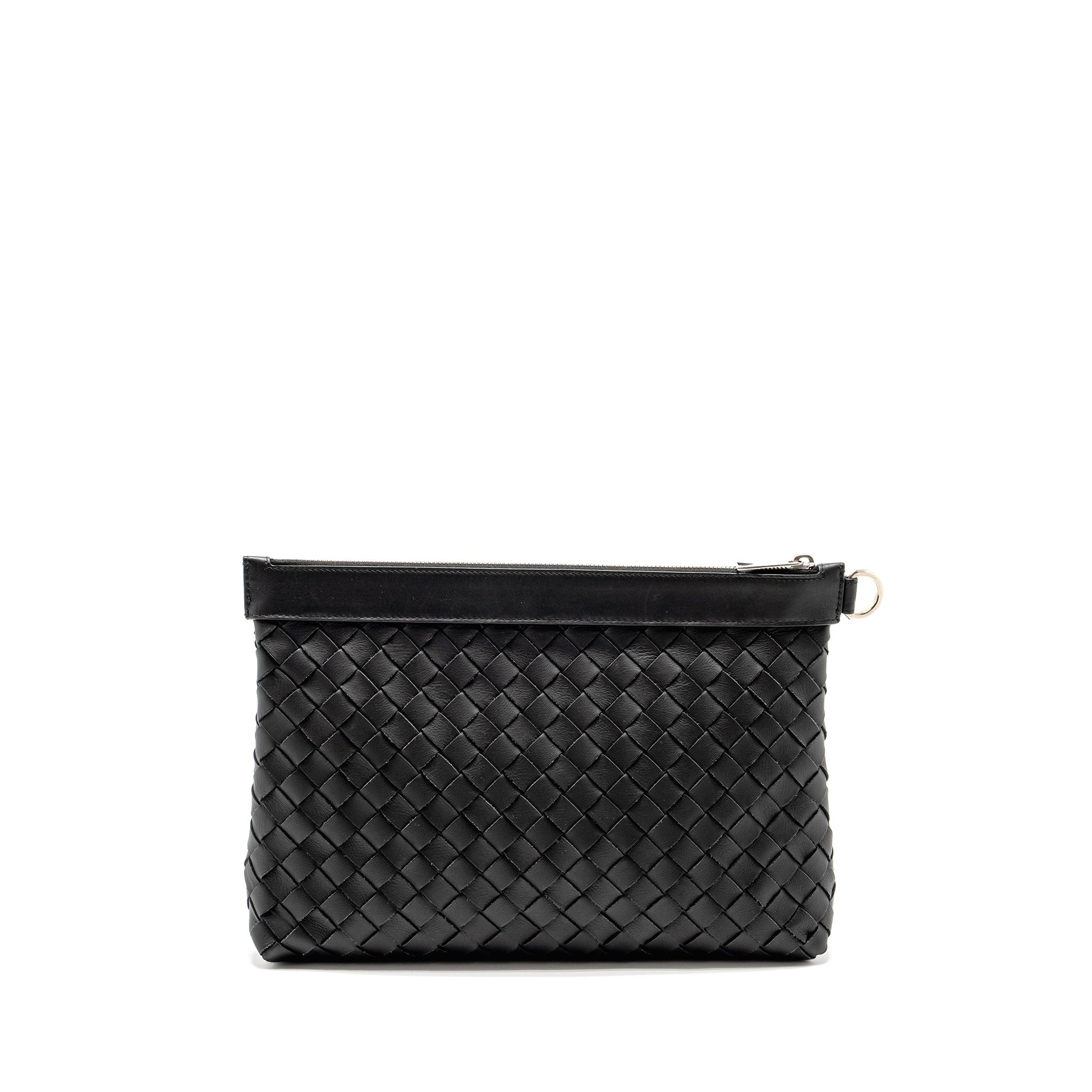 Bottega Veneta Intrecciato Pouch Calfskin Black