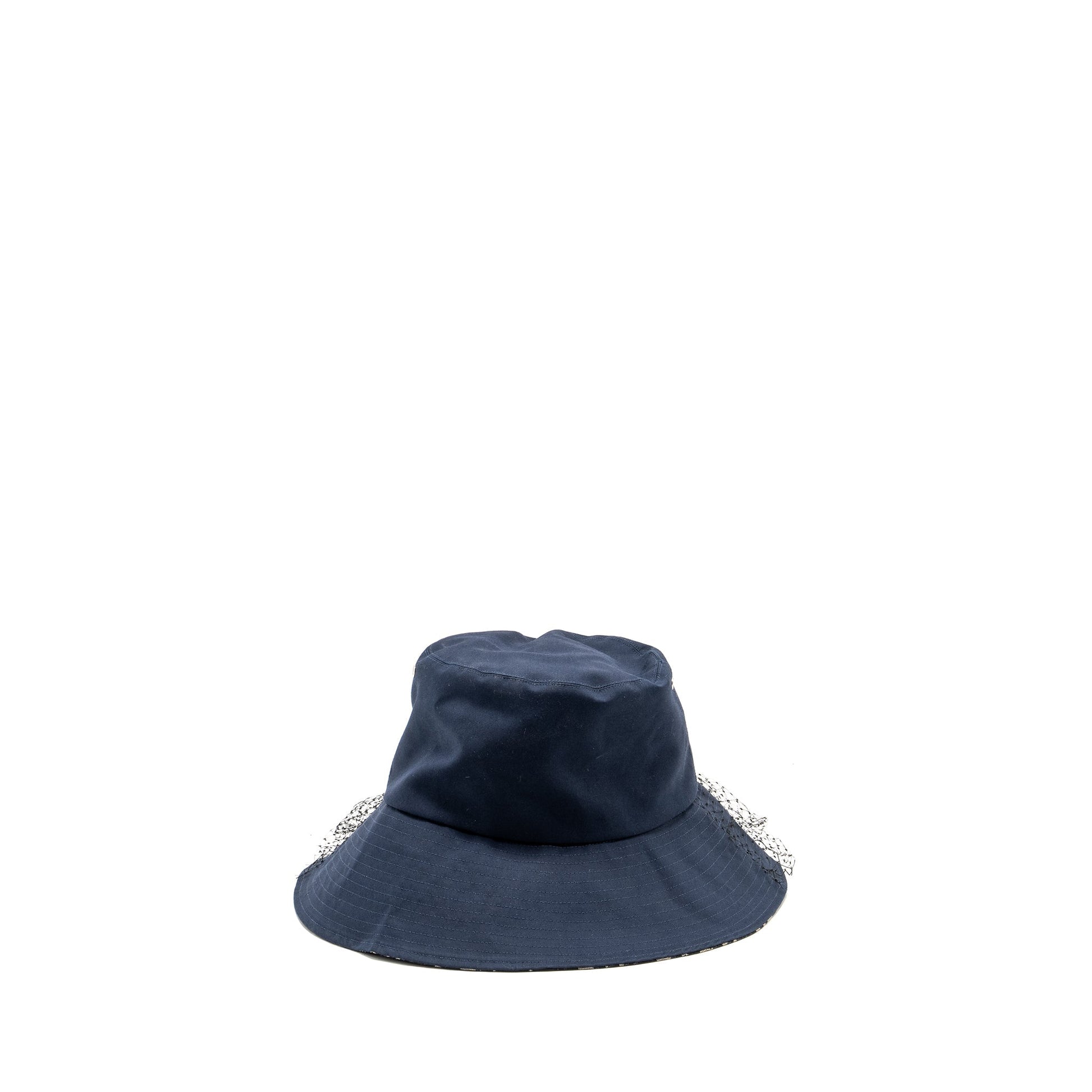 Dior Size 57 Teddy-D Brim Bucket Hat with Veil Blue