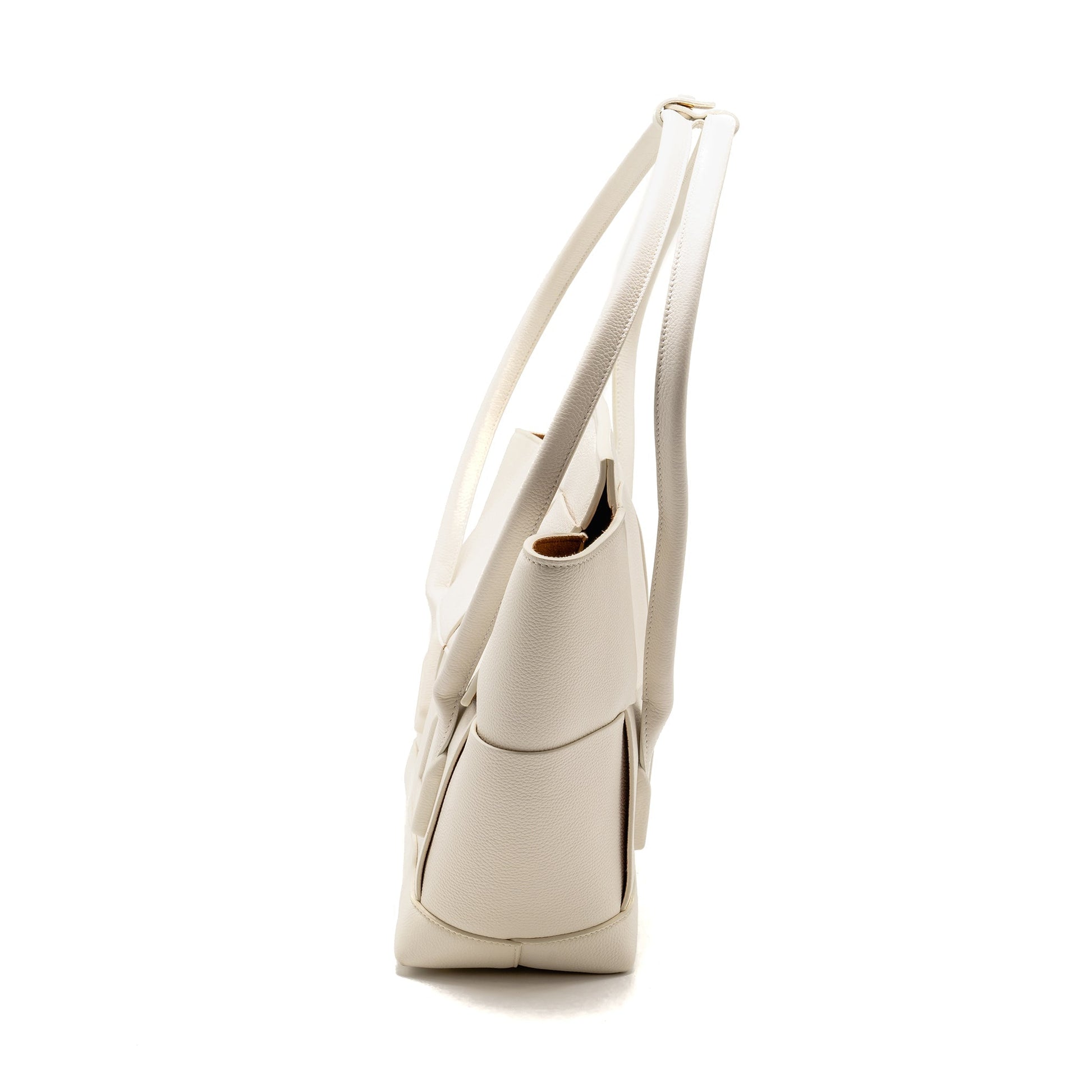 Bottega veneta large Arco tote Purse grained calfskin white