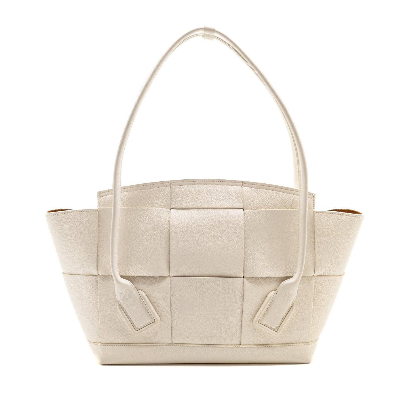 Bottega veneta large Arco tote Purse grained calfskin white