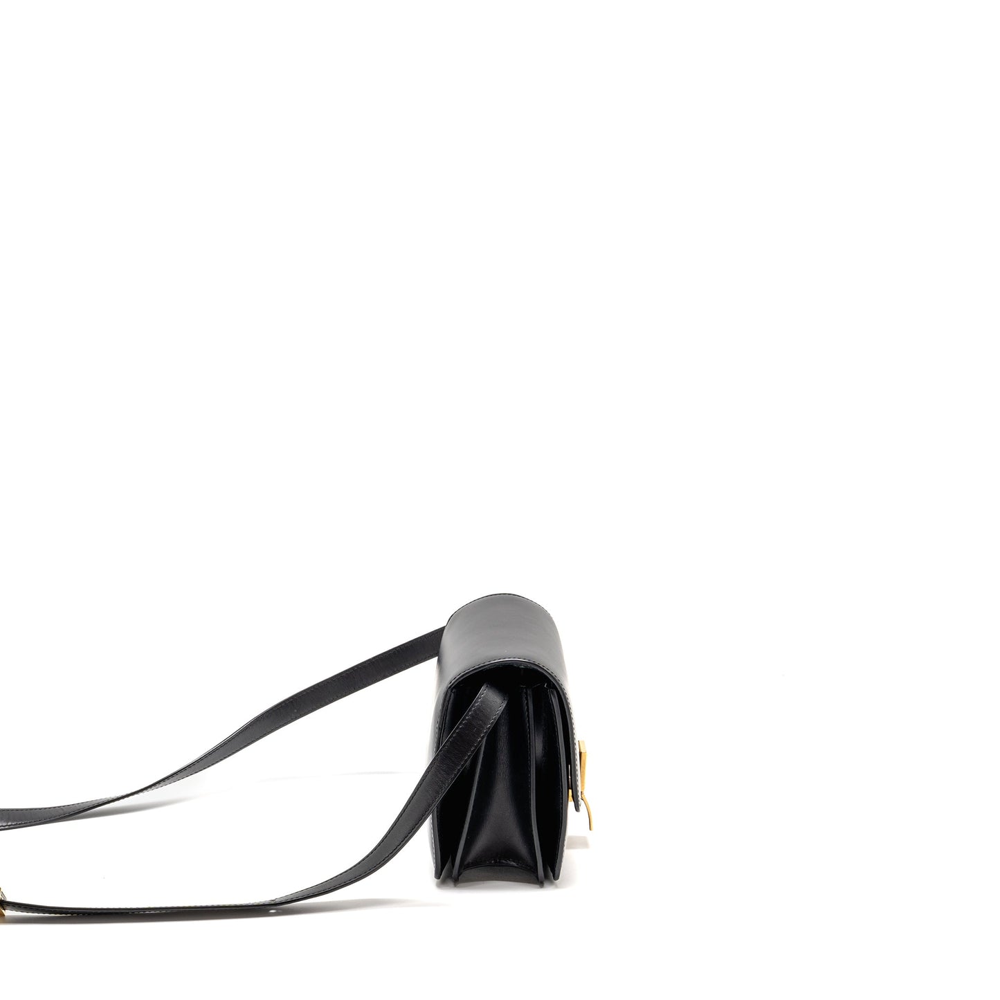 Luxury CELINE Mini Classic Box Bag Calfskin Black GHW