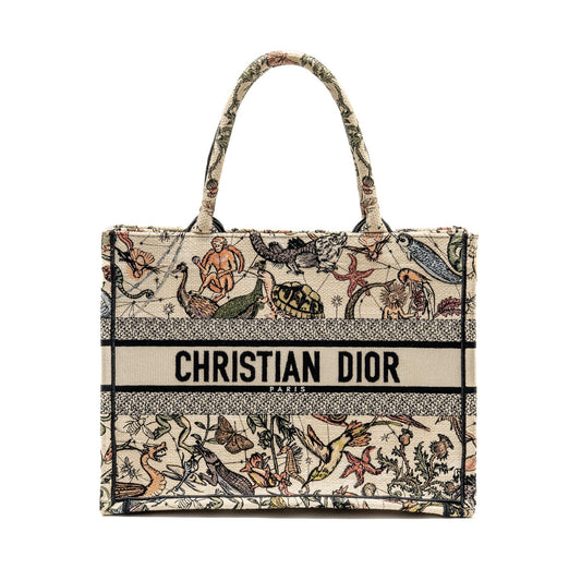 Dior Medium Book Tote Embroidery Canvas Multicolour