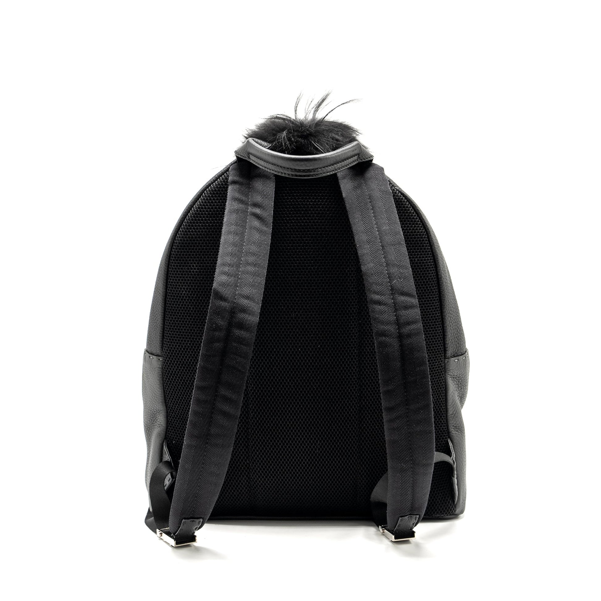 FENDI Large Backpack Calfskin/ Fur/ Crocodile Multicolor