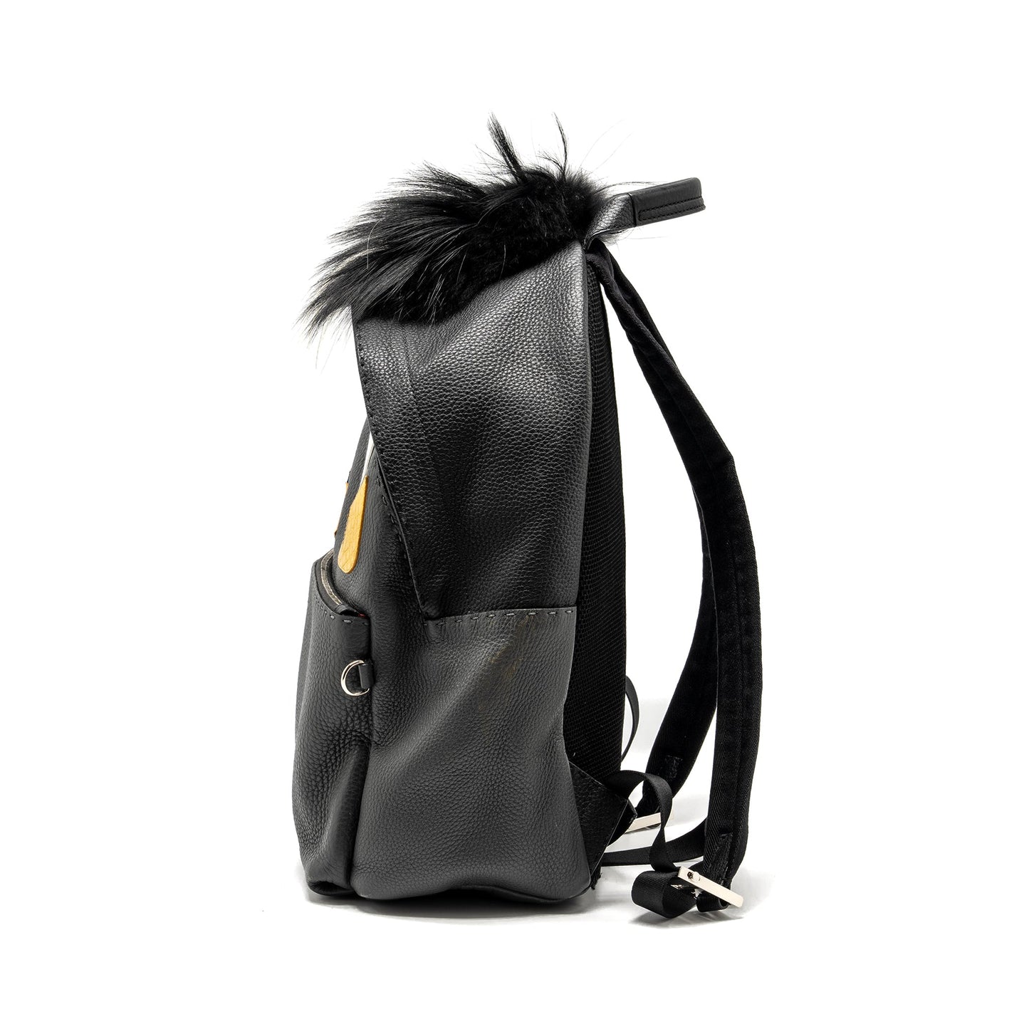 FENDI Large Backpack Calfskin/ Fur/ Crocodile Multicolor