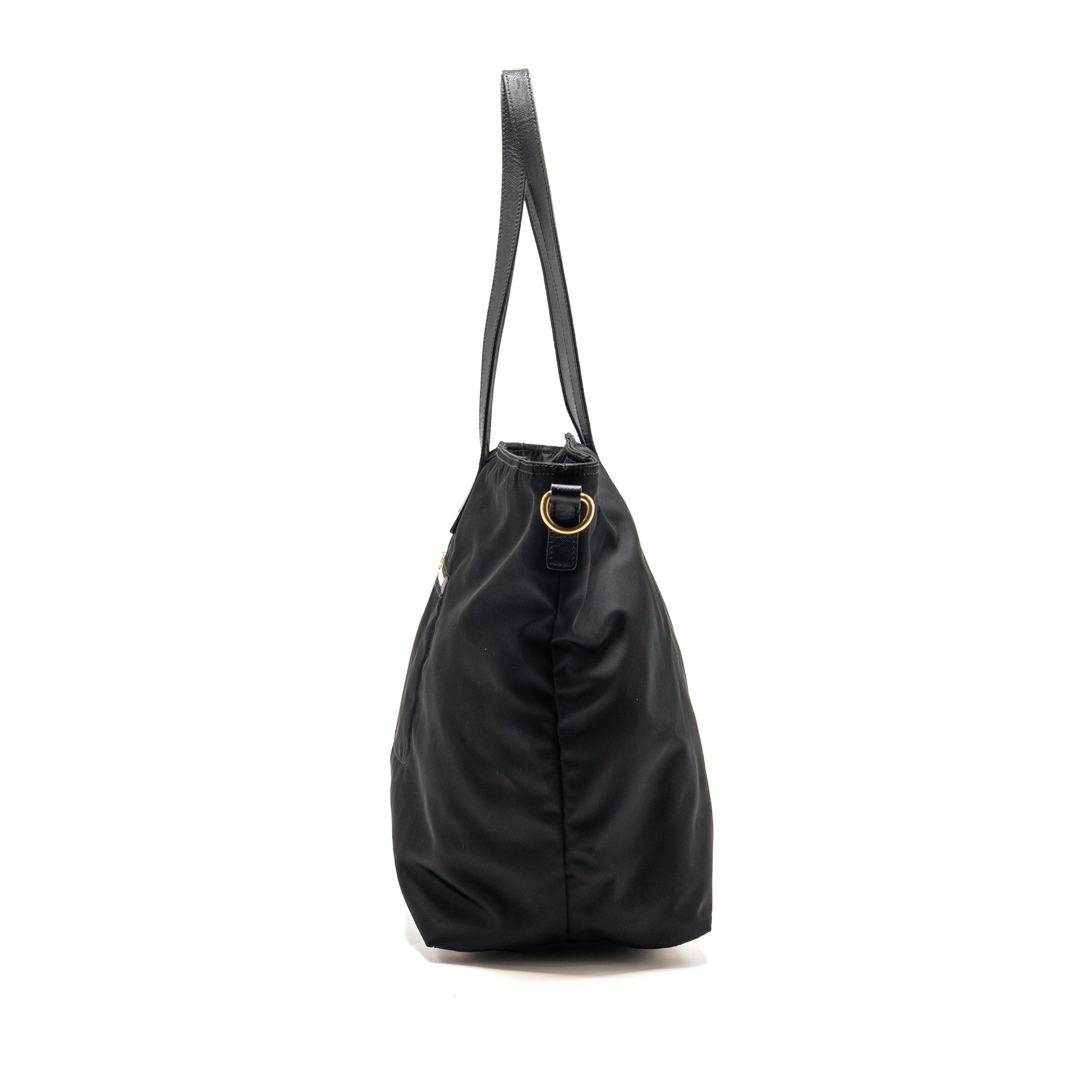 Prada Re-Edition Large Tessuto Tote Bag Re-Nylon/Saffiano Leather Black GHW