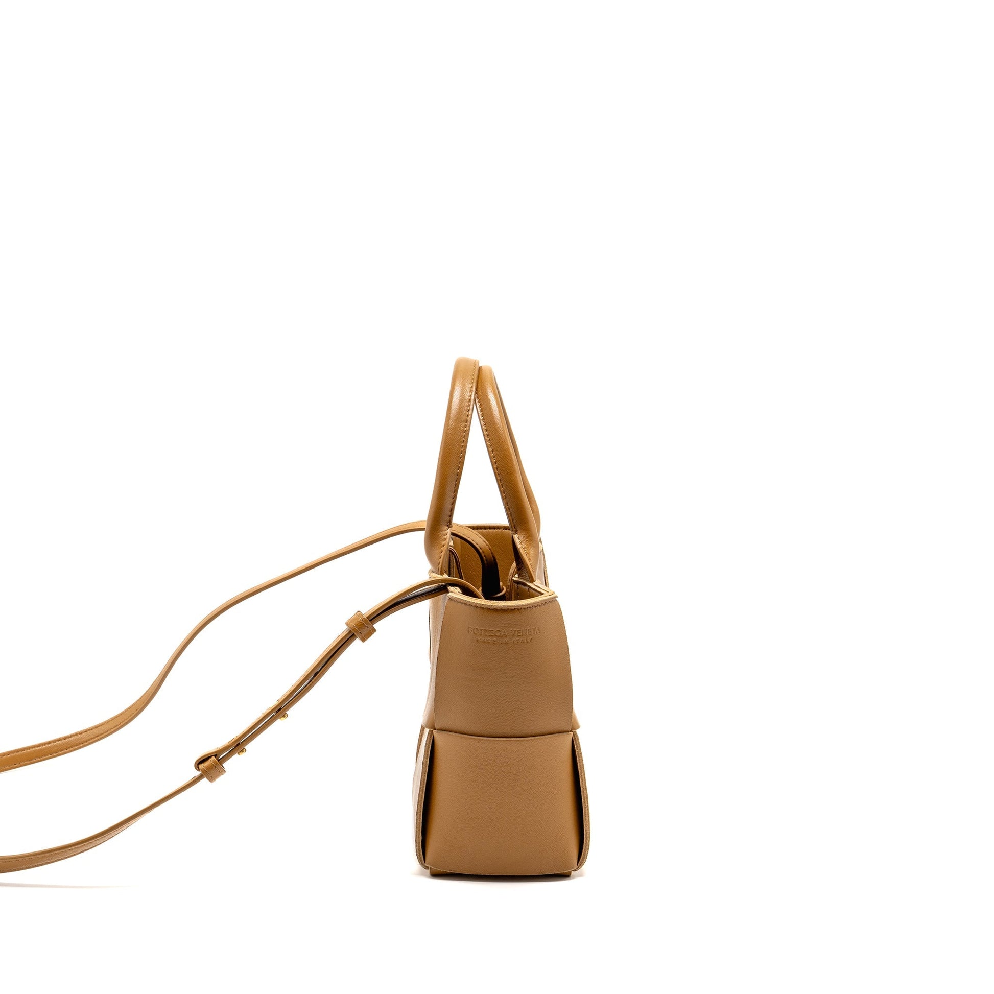 Bottega Veneta Mini Arco Tote Lambskin Camel